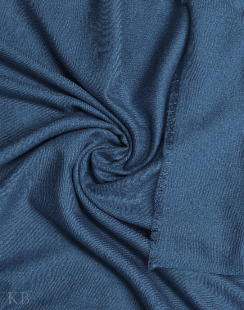 Sapphire Blue Solid Cashmere Pashmina Shawl - KashmirBox.com