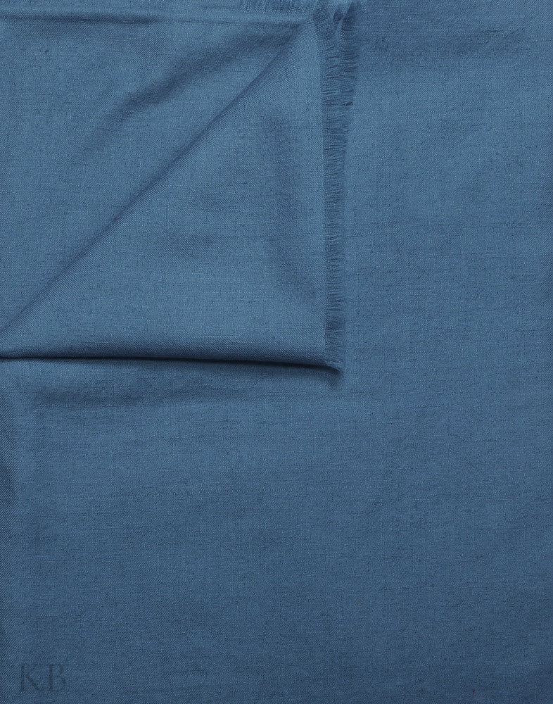 Sapphire Blue Solid Cashmere Pashmina Shawl - KashmirBox.com