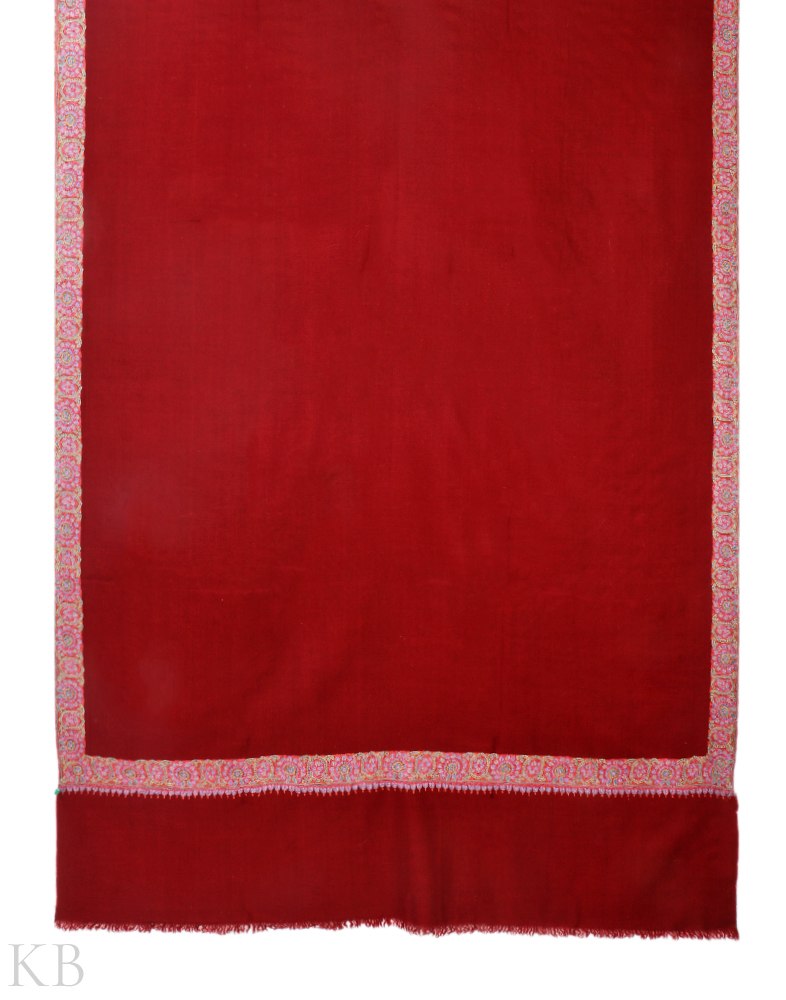 Neemdorr Maroon Pashmina Shawl - Kashmir Box