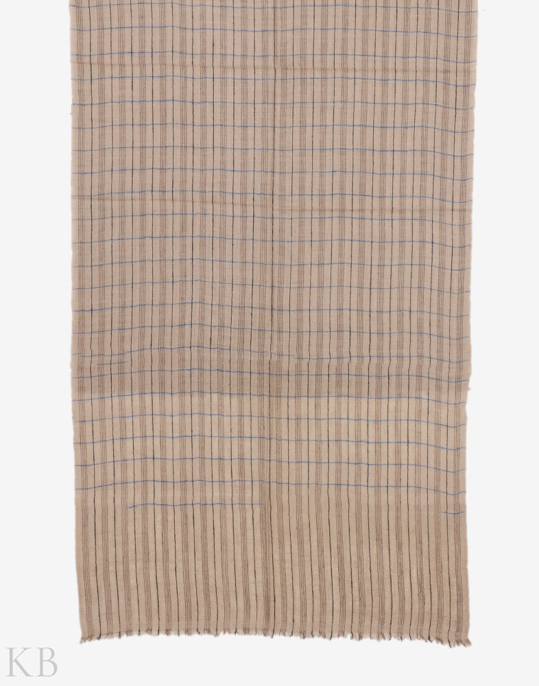 Lined Check Cashmere Stole - Kashmir Box