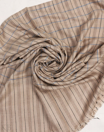 Lined Check Cashmere Stole - Kashmir Box