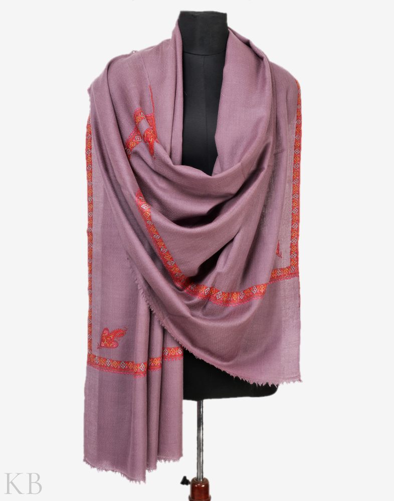 Haashidaar Light Purple Shawl - Kashmir Box