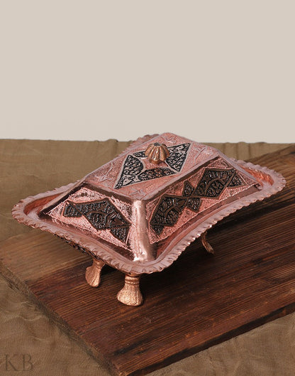 Royal Table Copper Butter Box - KashmirBox.com