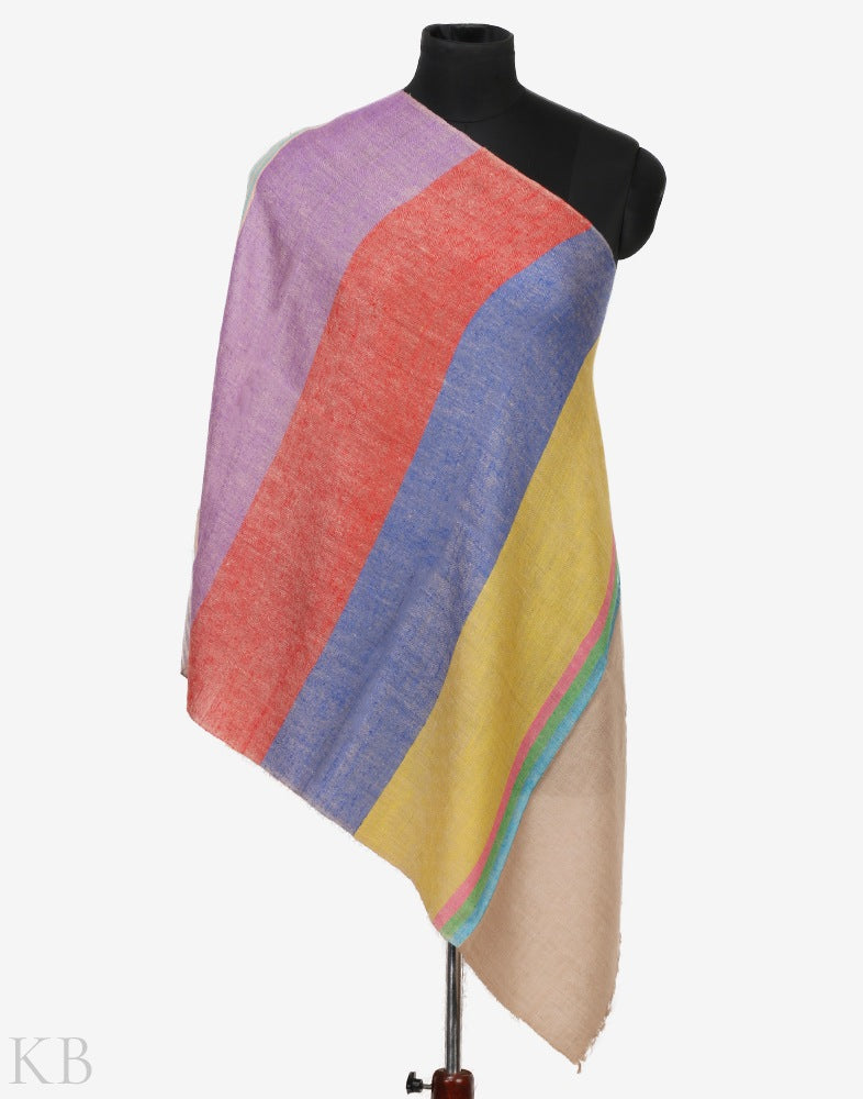 Dhanak Stripped Pashmina Stole - KashmirBox.com