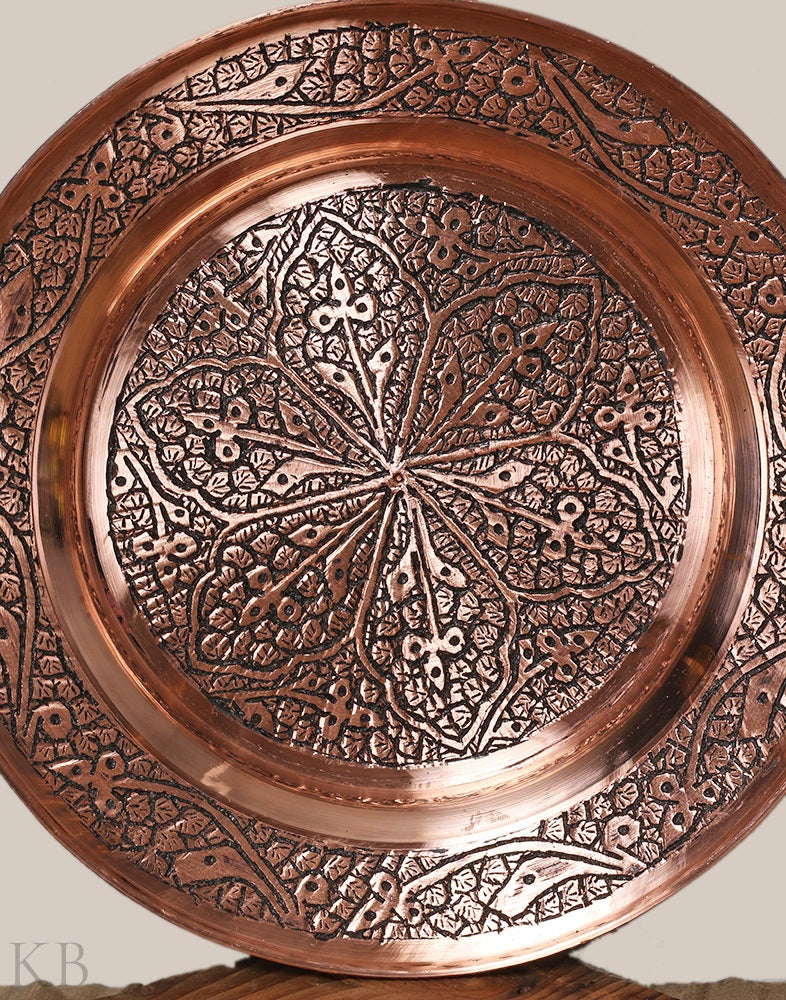 Royal Engraved Copper Plate - KashmirBox.com