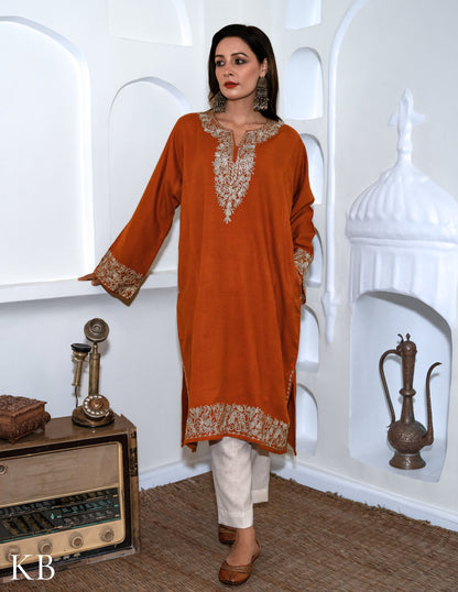 Rang-e-Khizan Rust Paisley Zari Phiran