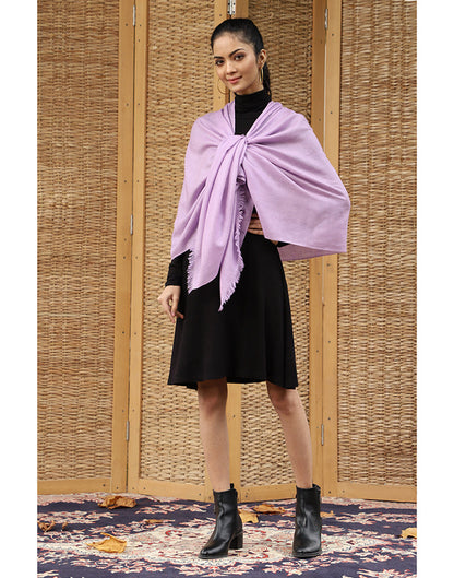 Lavender Solid Cashmere Stole - KashmirBox.com