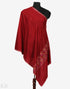 Palla Embroidered Maroon Pashmina Stole - KashmirBox.com