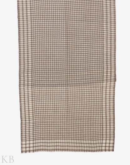 Mini Check Cashmere Stole - Kashmir Box