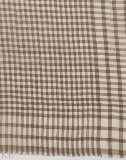 Mini Check Cashmere Stole - Kashmir Box