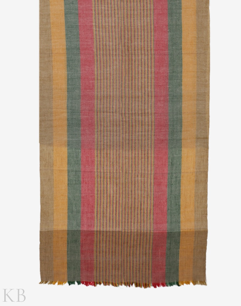 Pastel Stripped Cashmere Stole - Kashmir Box