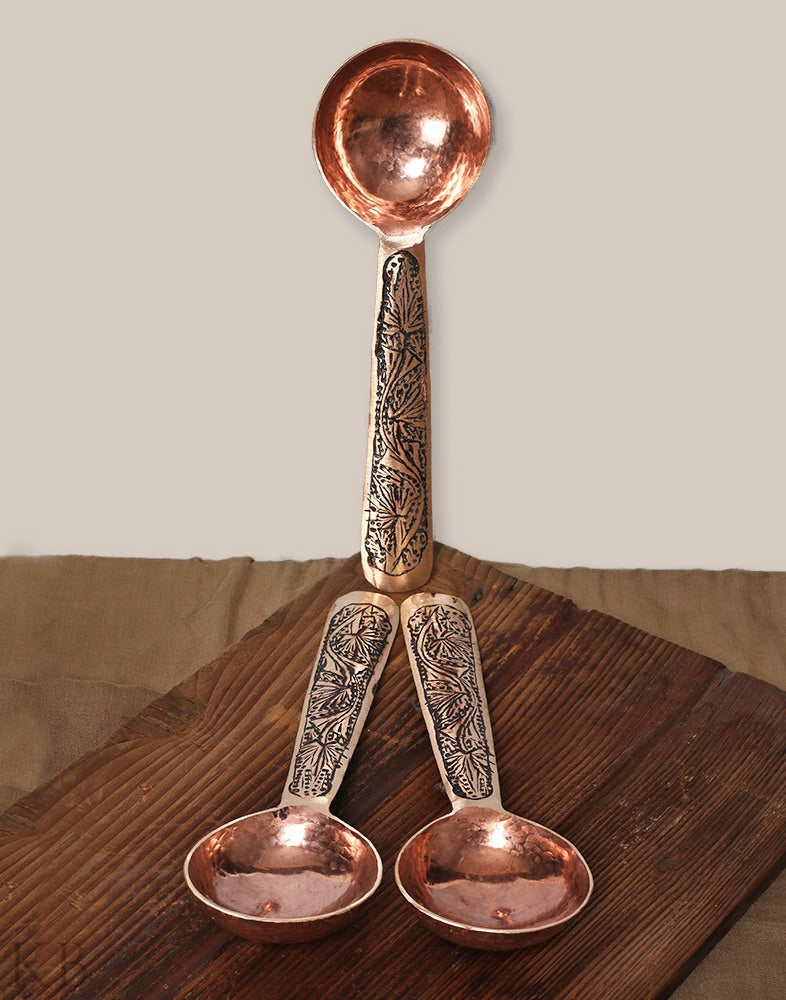 Elite Copper Curry Spoon - KashmirBox.com