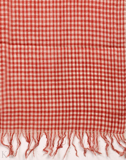 Gingham Design Pashmina Stole - Kashmir Box