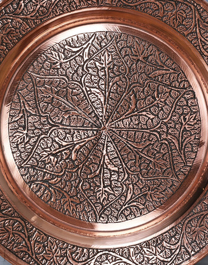 Elite Charm Copper Plate With Lid - KashmirBox.com