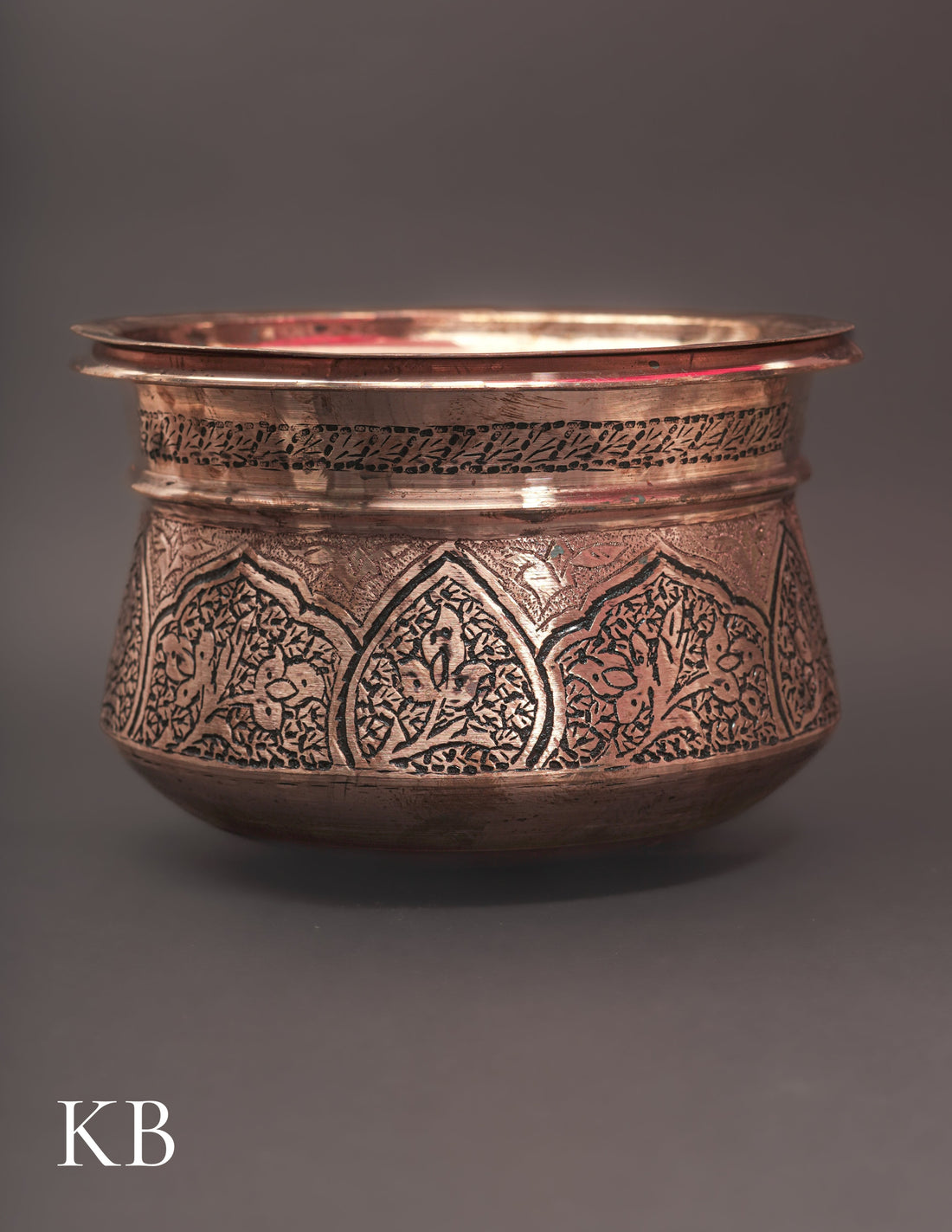 Kashmiri Copperware Curry Bowl with Lid – Artisan-Made | Handcrafted Heritage
