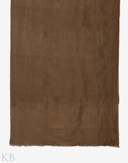 Brown Golden Reversible Cashmere Shawl - Kashmir Box