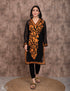 Black Aari Embroidered Georgette Kurti