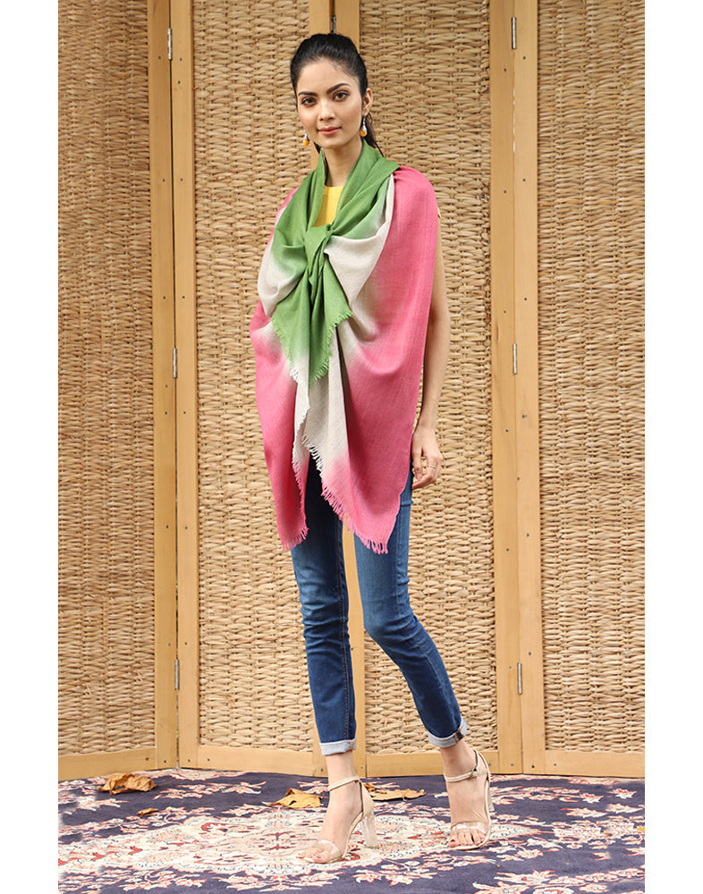 Ombre Colored Cashmere Stole - KashmirBox.com