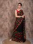 Aari Embroidered Black Silk Saree - Kashmir Box