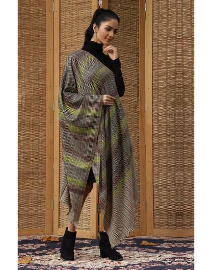 Multicolor Stripped Cashmere Stole - KashmirBox.com