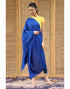 Royal Blue Solid Cashmere Stole - KashmirBox.com