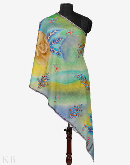 Multicolored Hand Painted Pashmina Stole - Kashmir Box