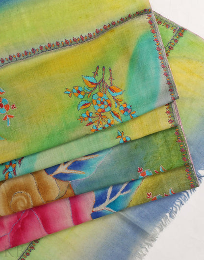 Multicolored Hand Painted Pashmina Stole - Kashmir Box