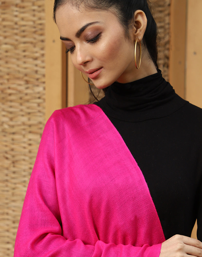 Pink Cashmere Pashmina Stole - KashmirBox.com