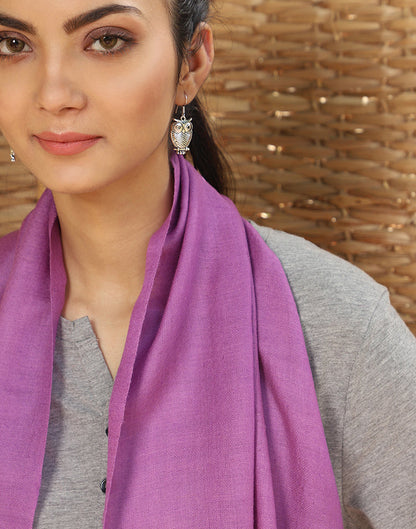 Violey Solid Cashmere Scarf - KashmirBox.com