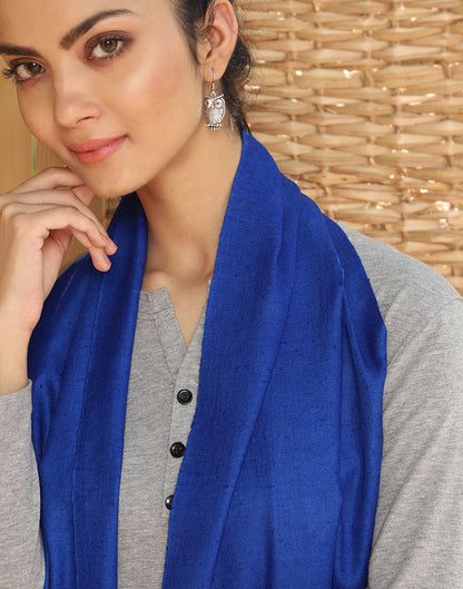 Ink Blue Solid Cashmere Scarf - KashmirBox.com