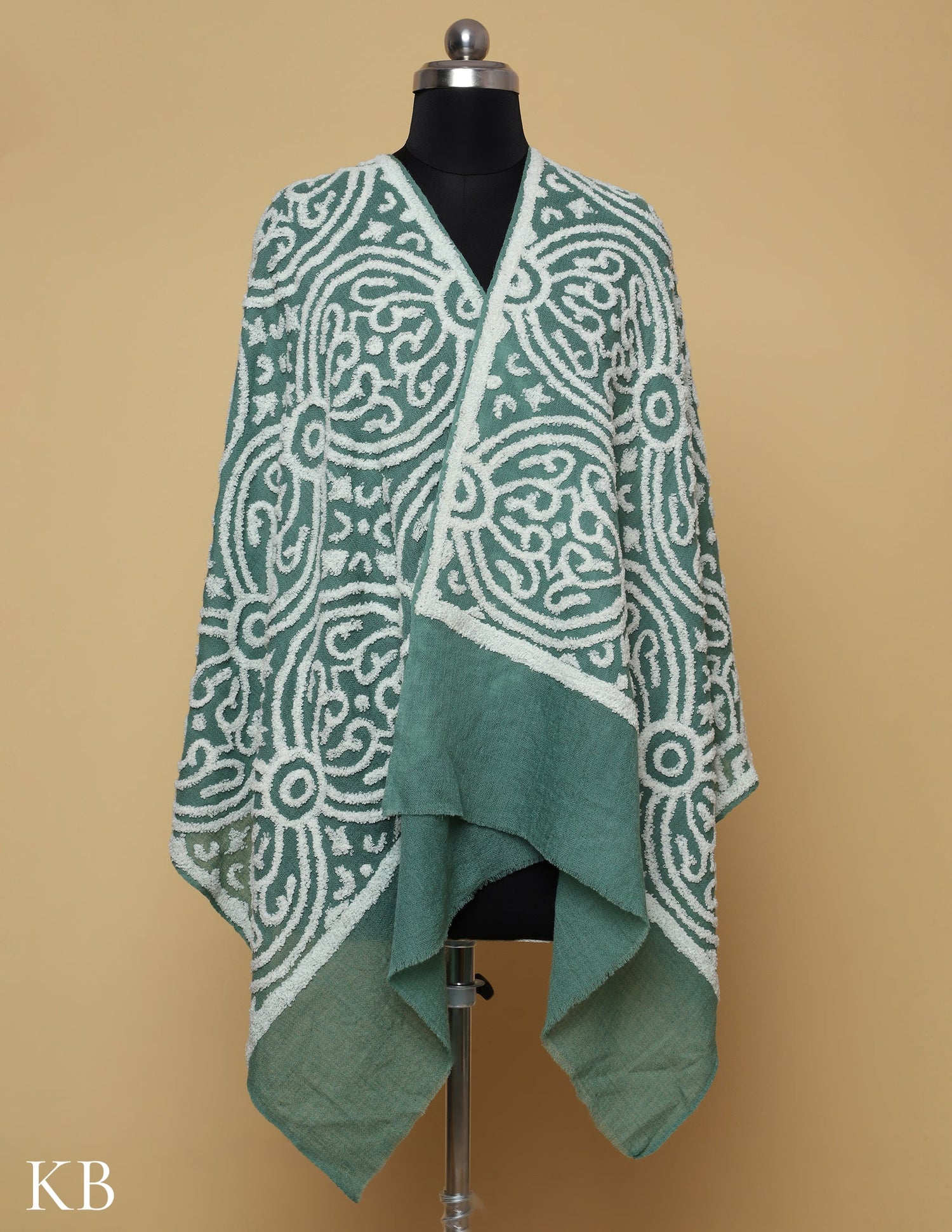 Grass Green Towel Stole - Kashmir Box