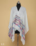 Off white Silk Multi Striped Stole - Kashmir Box