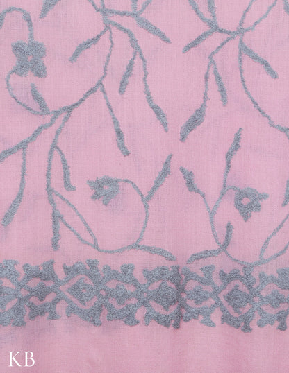 Chalk Pink Towel Stole - Kashmir Box