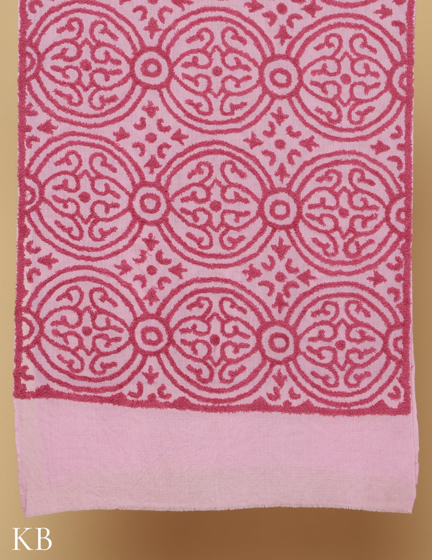 Pink Salt Towel Stole - Kashmir Box