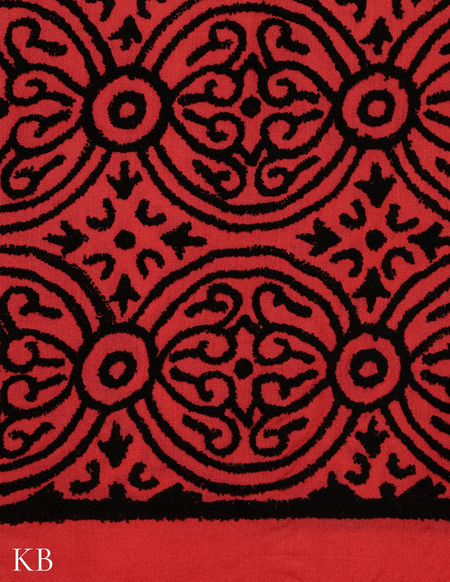 Baked Apple Red Towel Stole - Kashmir Box