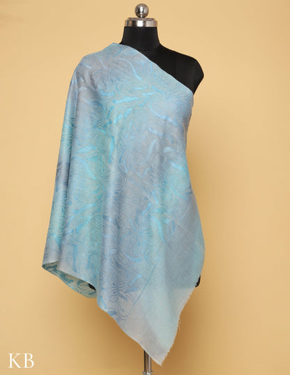 Dual Shade Sozni Embroidered Pure Pashmina Stole - Kashmir Box