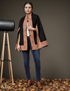 Coal Black Sozni Zari Woolen Cape Jacket - Kashmir Box