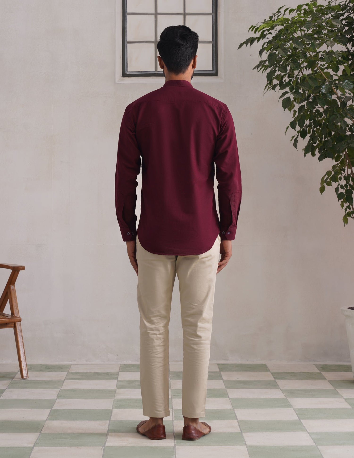 Chinar Motif Design Sozni Embroidered Men&