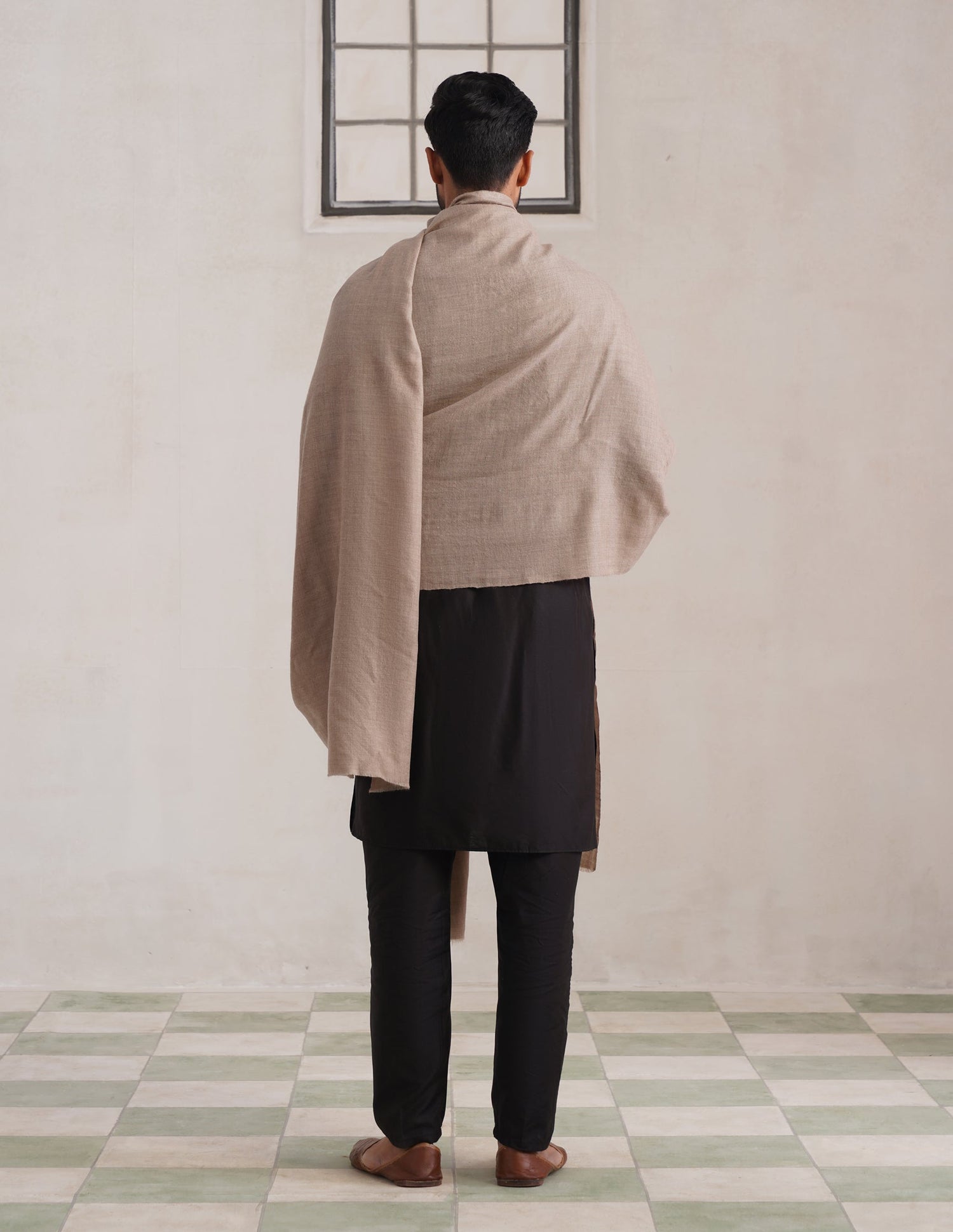 Solid Pashmina Natural Shawl – Natural