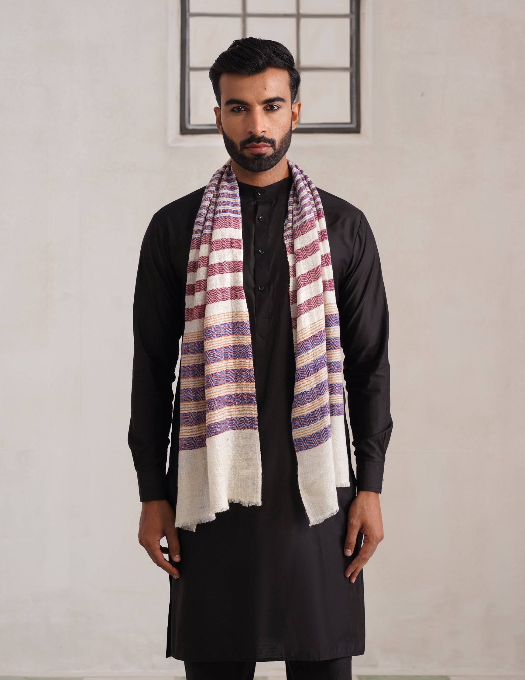 GI Striped Pashmina Muffler – Multicolour