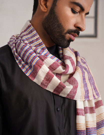GI Striped Pashmina Muffler – Multicolour