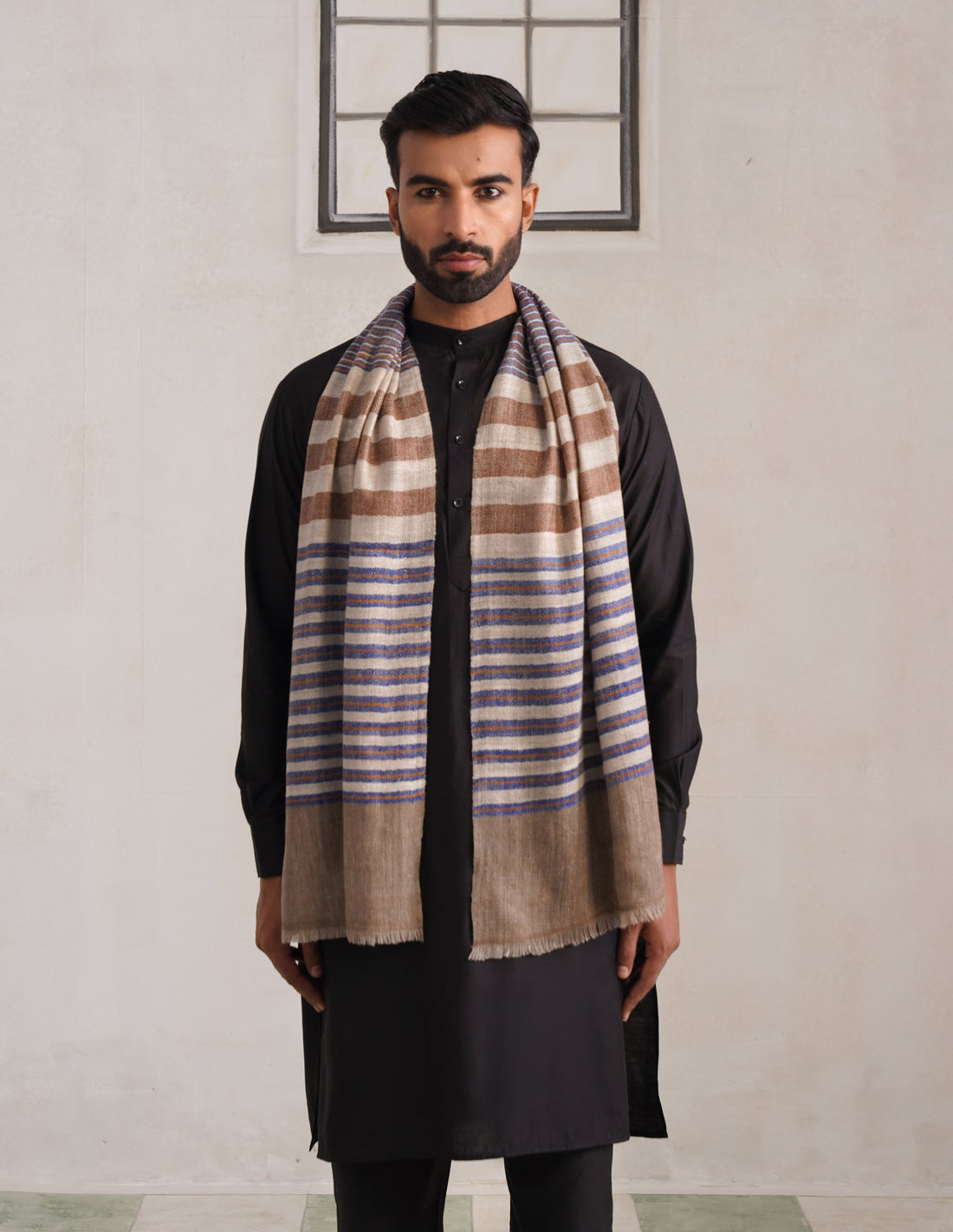 GI Striped Pashmina Muffler – Multicolour