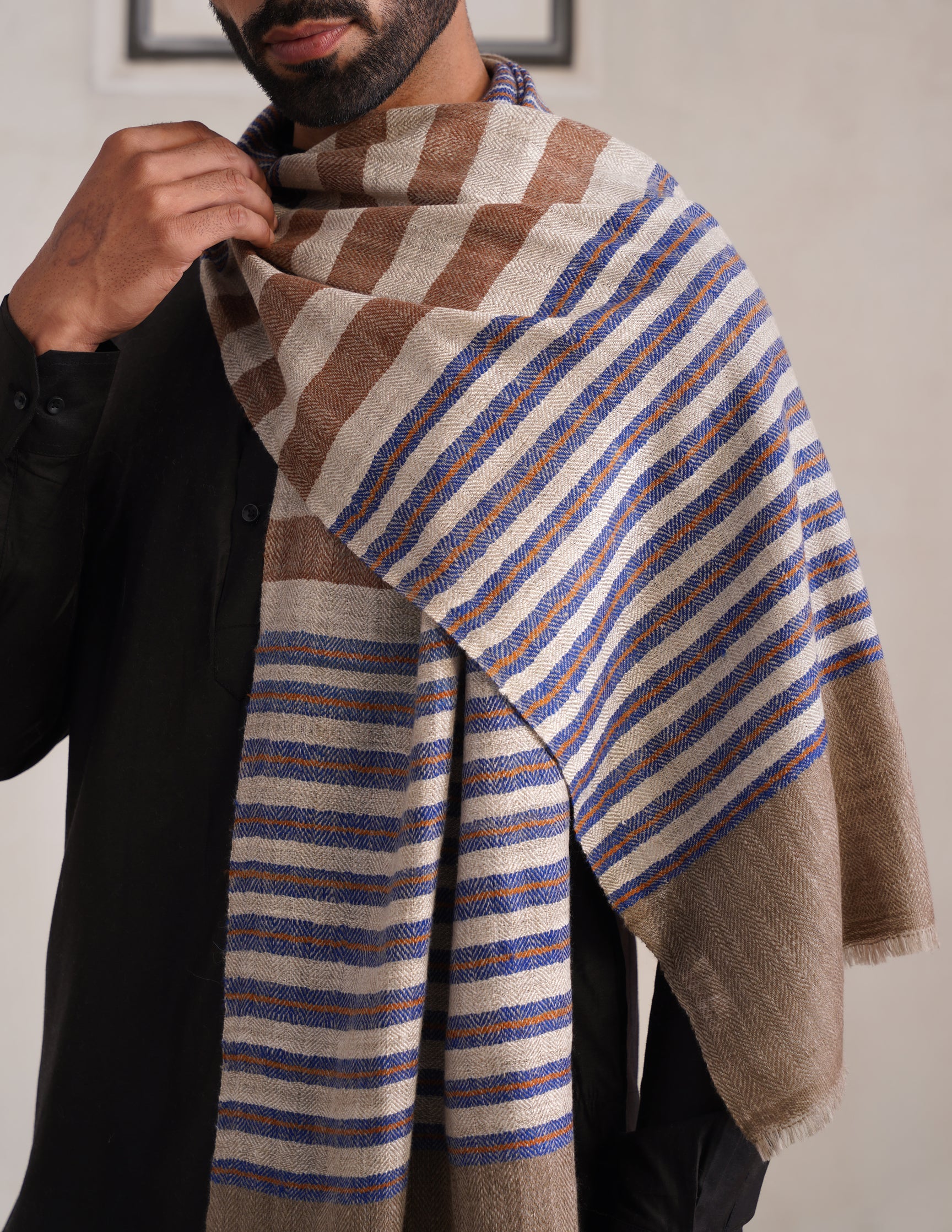 GI Striped Pashmina Muffler – Multicolour