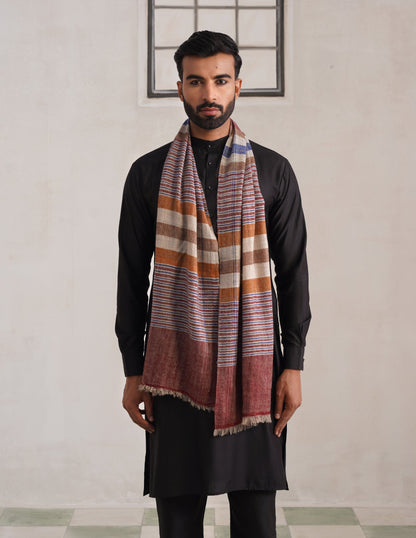 GI Striped Pashmina Muffler – Multicolour