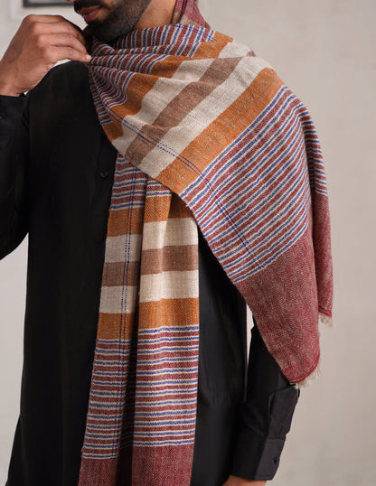 GI Striped Pashmina Muffler – Multicolour
