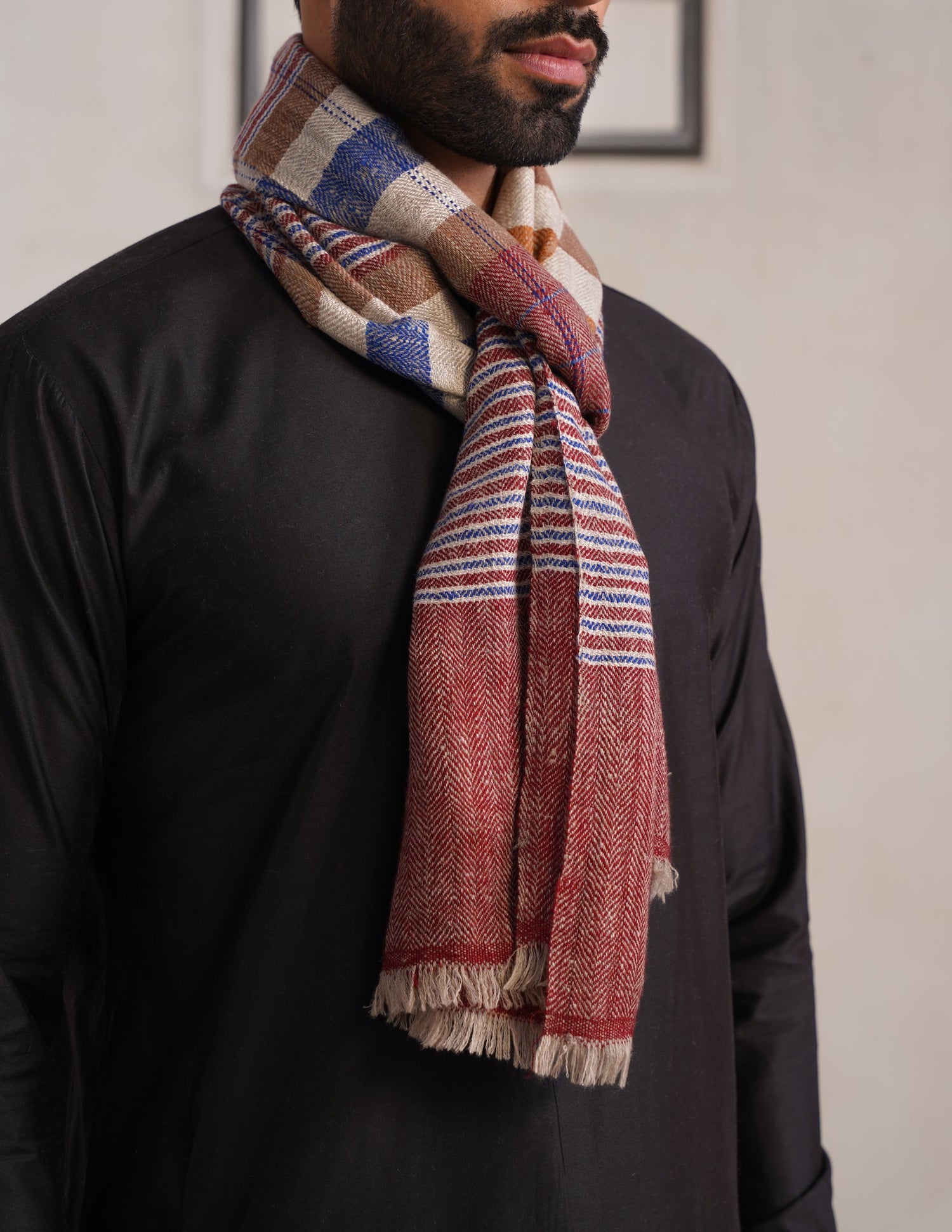 GI Striped Pashmina Muffler – Multicolour