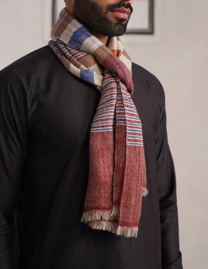 GI Striped Pashmina Muffler – Multicolour