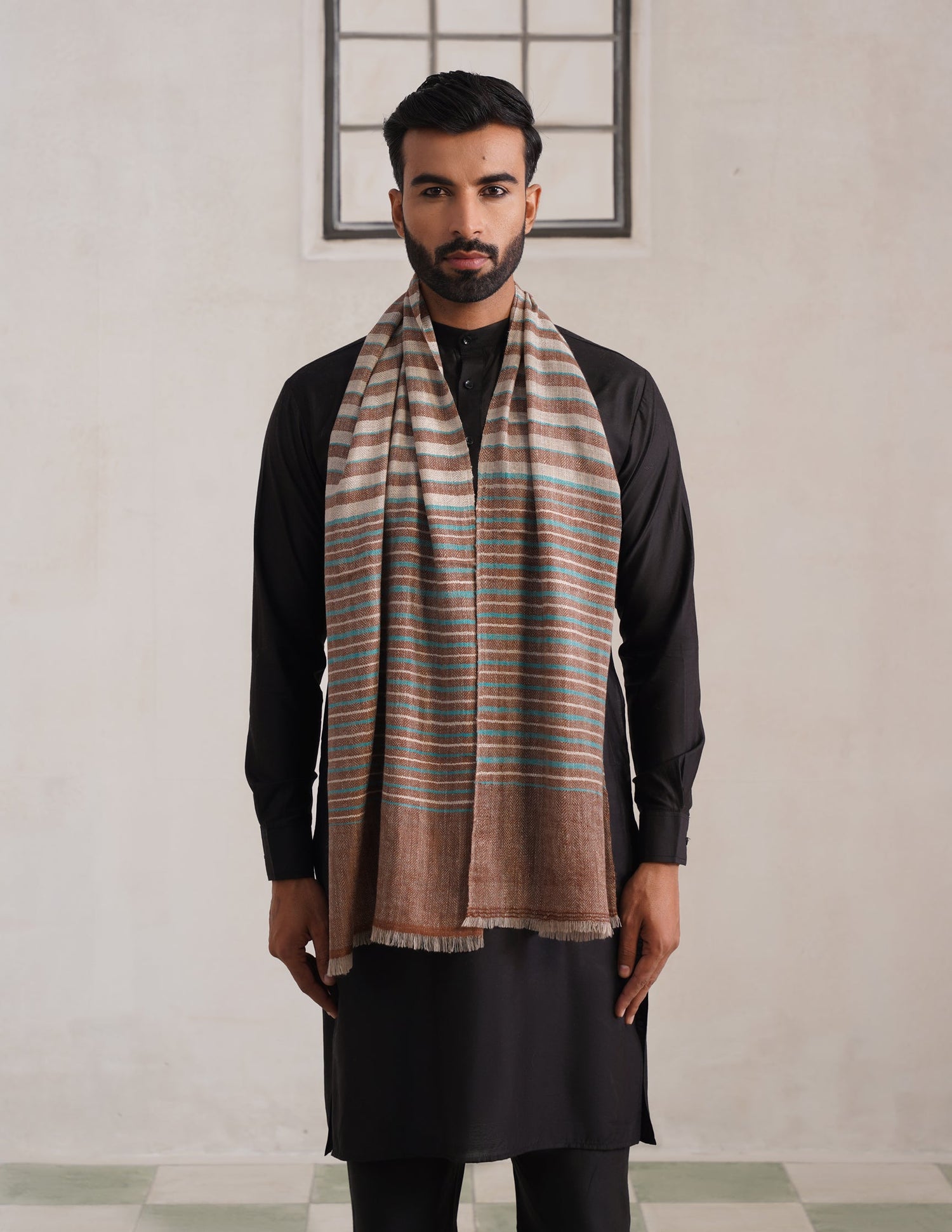 GI Striped Pashmina Muffler – Multicolour