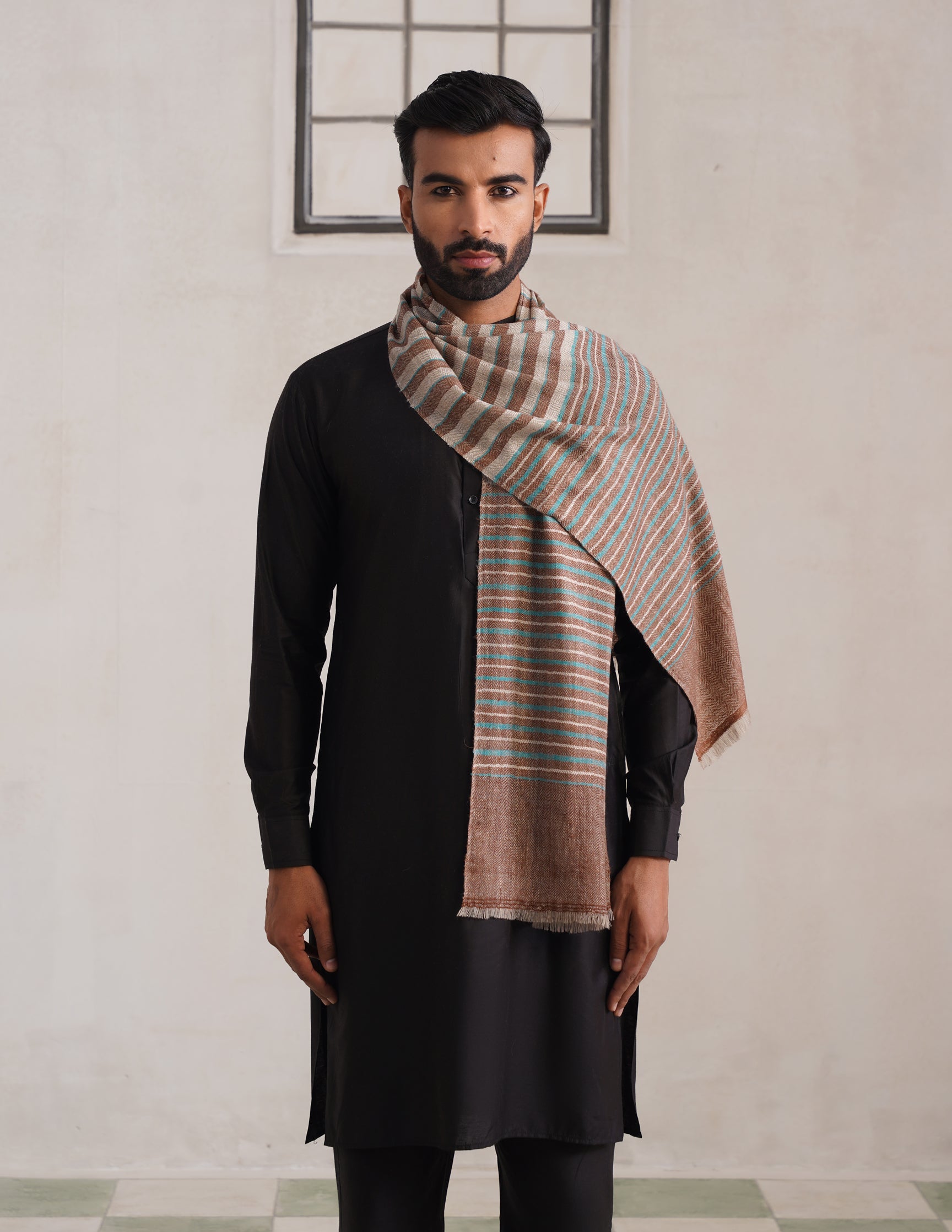 GI Striped Pashmina Muffler – Multicolour