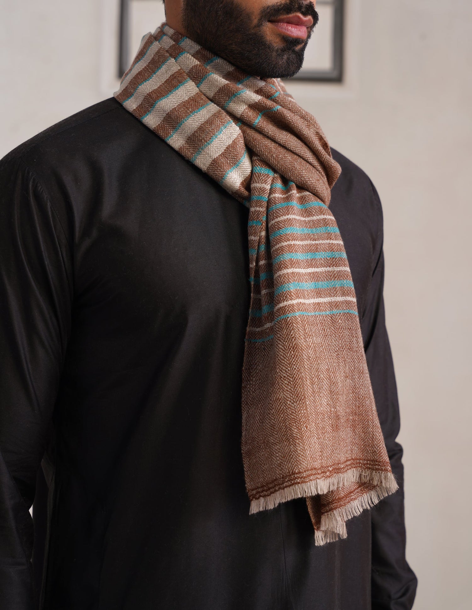 GI Striped Pashmina Muffler – Multicolour